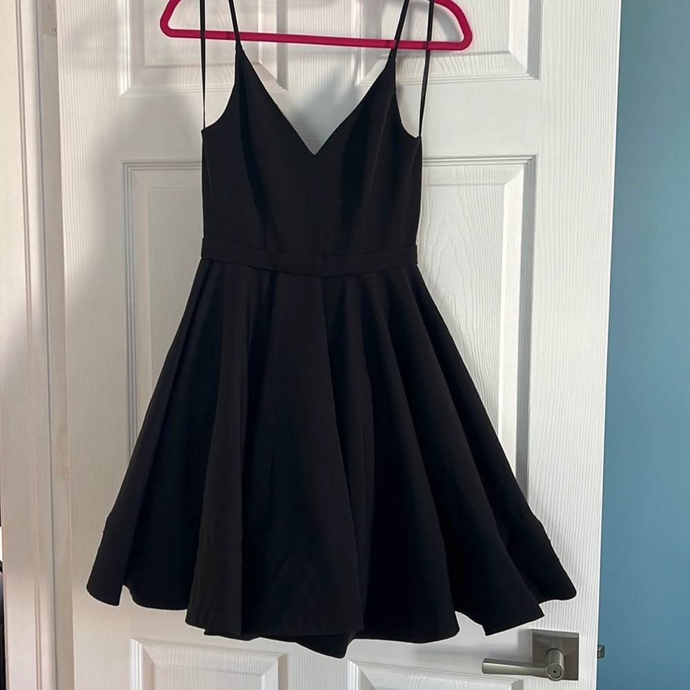 IENNA by Mac Duggal Black Fit and Flare Cocktail Mini Dress!!